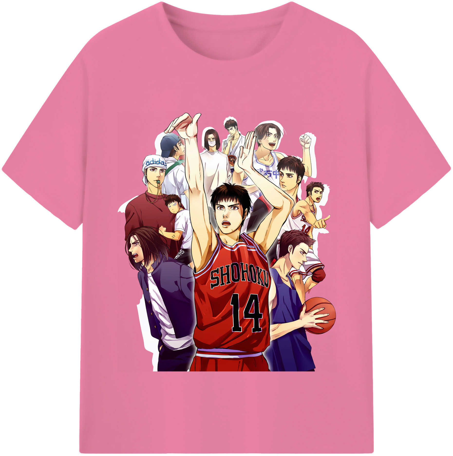 SLAM DUNK／スラムダンク 綿100％半袖Tシャツ（フロントプリント）